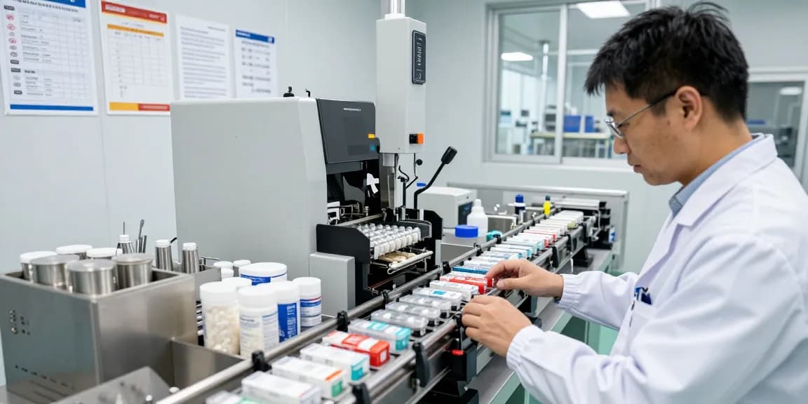 Pharmaceutical contractor South Africa evaluating quality control in modern production facility.