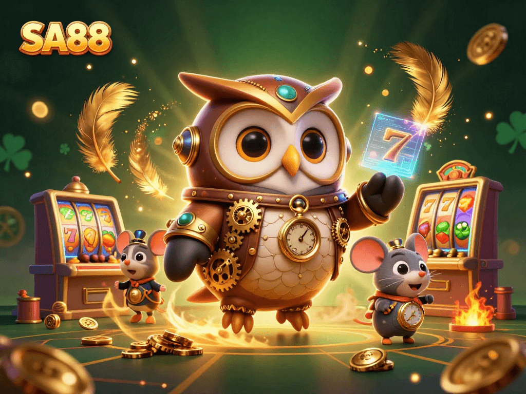 Experience thrilling gaming action with SA88's captivating 3D casino illustration.