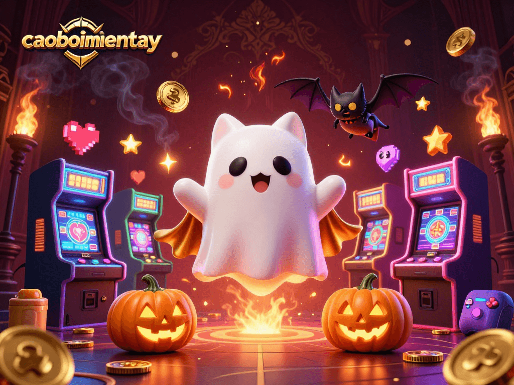 Experience thrilling action in caoboimientay with collectible ghostly characters and vibrant casino elements.