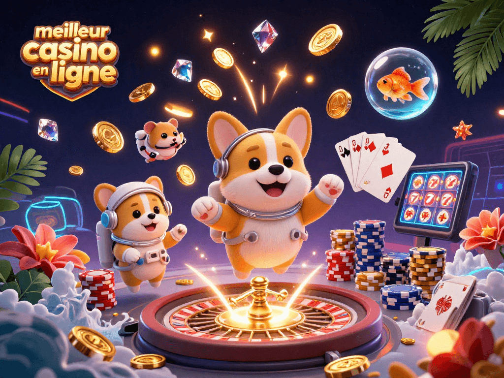 Jouez au meilleur casino en ligne avec des personnages amusants entourés de défis et de gains.
