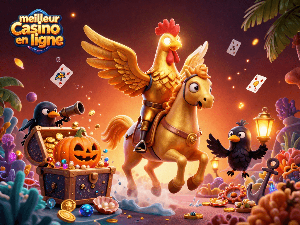 Profitez de l'expérience immersive du meilleur casino en ligne avec un décor vibrant et des personnages captivants.