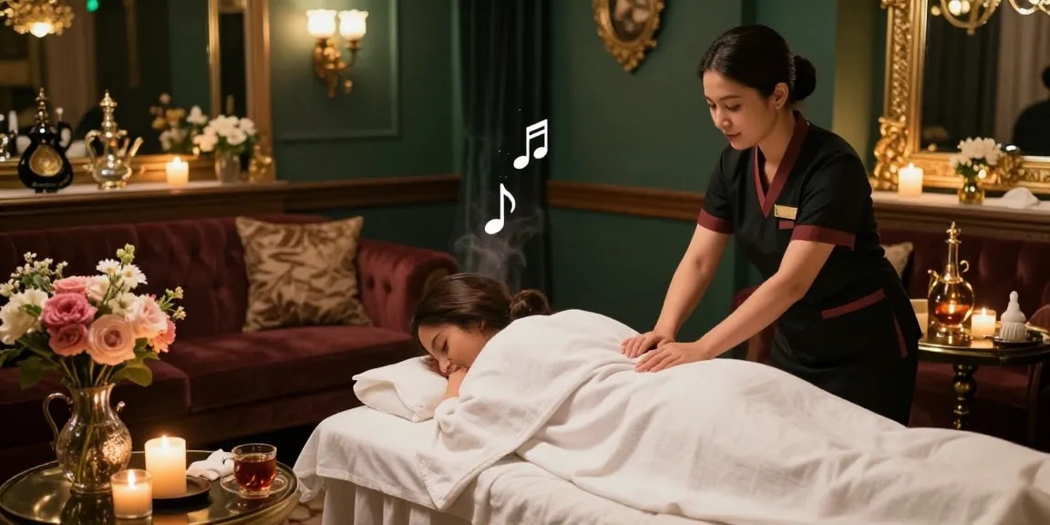 Cozy opium site atmosphere with a relaxing massage experience.