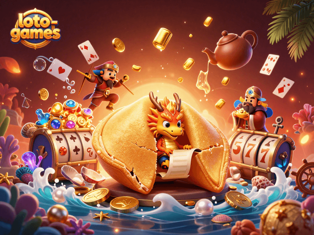 Loto-games features vibrant, captivating casino-themed 3D illustration showcasing luck and fortune.