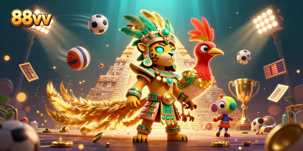 Experience thrilling action at 88vv with dynamic sports elements and Mayan-inspired graphics.