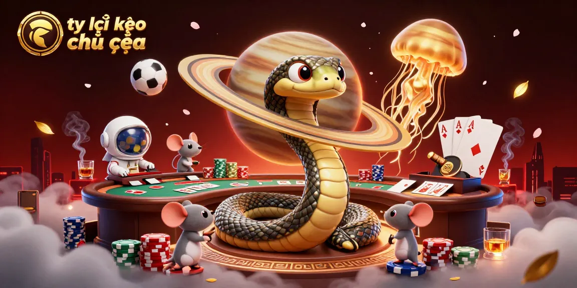 Bet on tỷ lệ kèo nhà cái with sports balls amidst a vibrant cosmic casino scene.