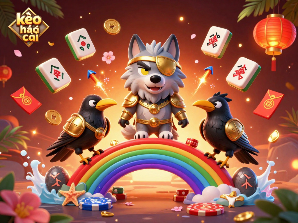 Engage with kèo nhà cái strategies as Odin and his ravens guide players through a vibrant casino atmosphere.