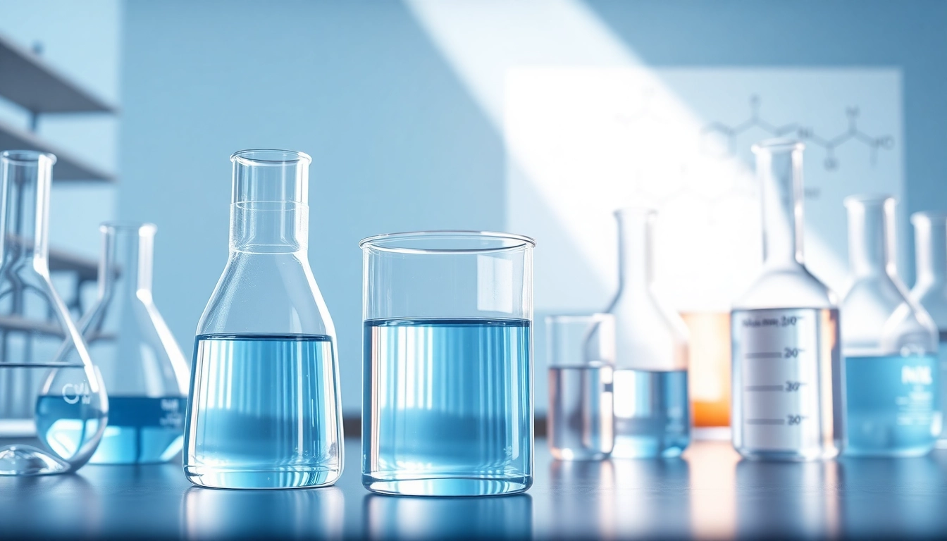 Scientist using dimethylsulfoxide in laboratory experiments with glassware.