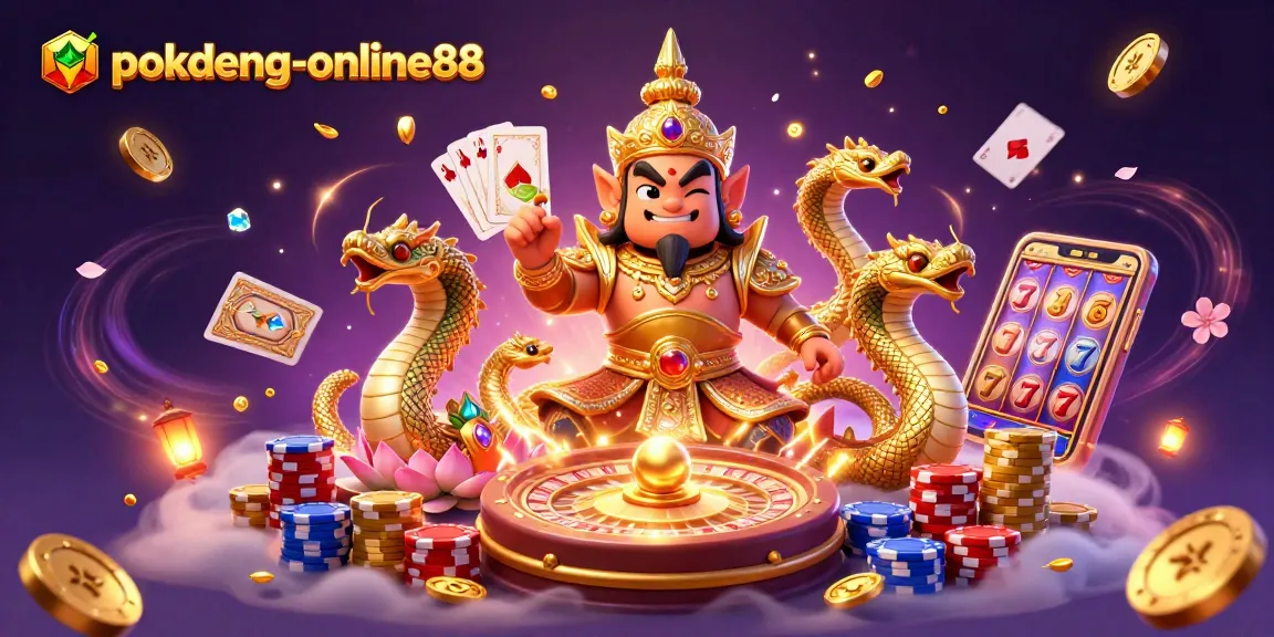 Experience thrilling gameplay with pokdeng-online88 as golden coins cascade and cards are dealt.