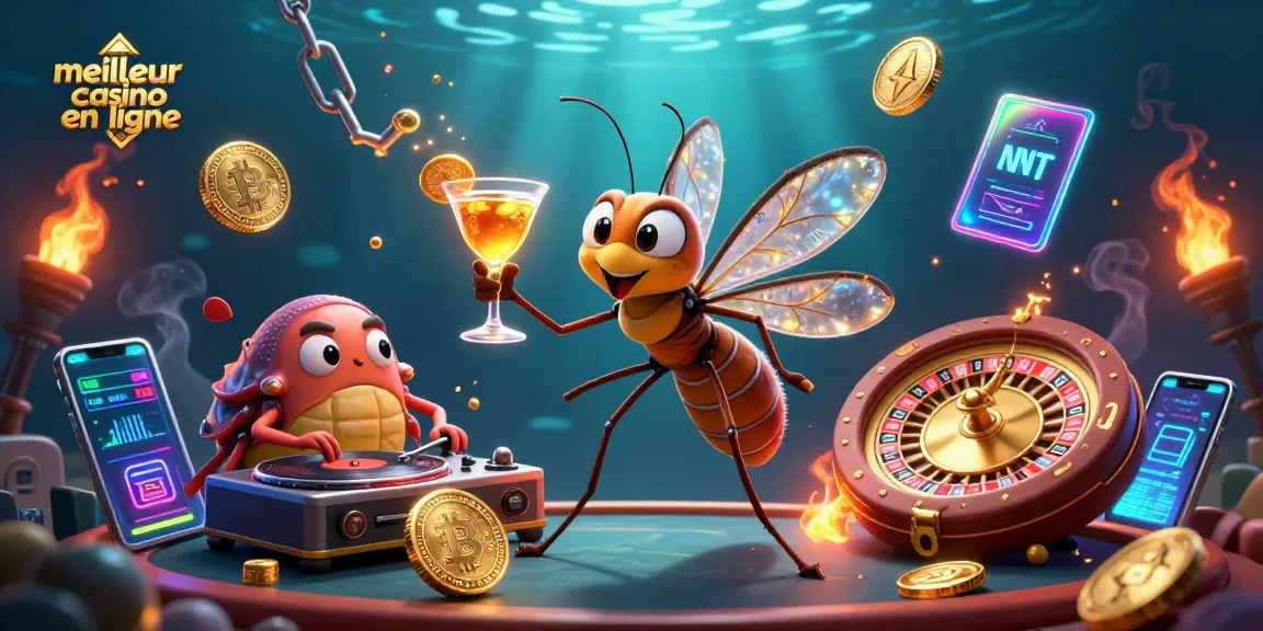 Explorez le meilleur casino en ligne avec ce personnage coloré et interactif en pleine action.