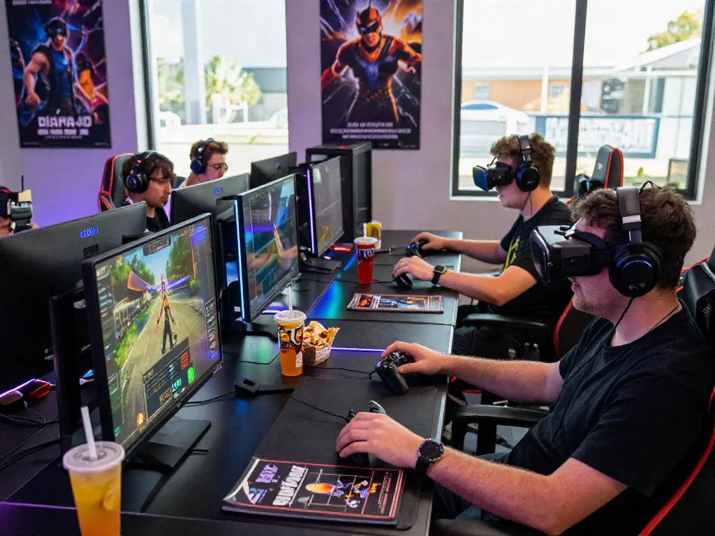 Para pemain terlibat dalam permainan diana4d dengan semangat di meja gaming modern.