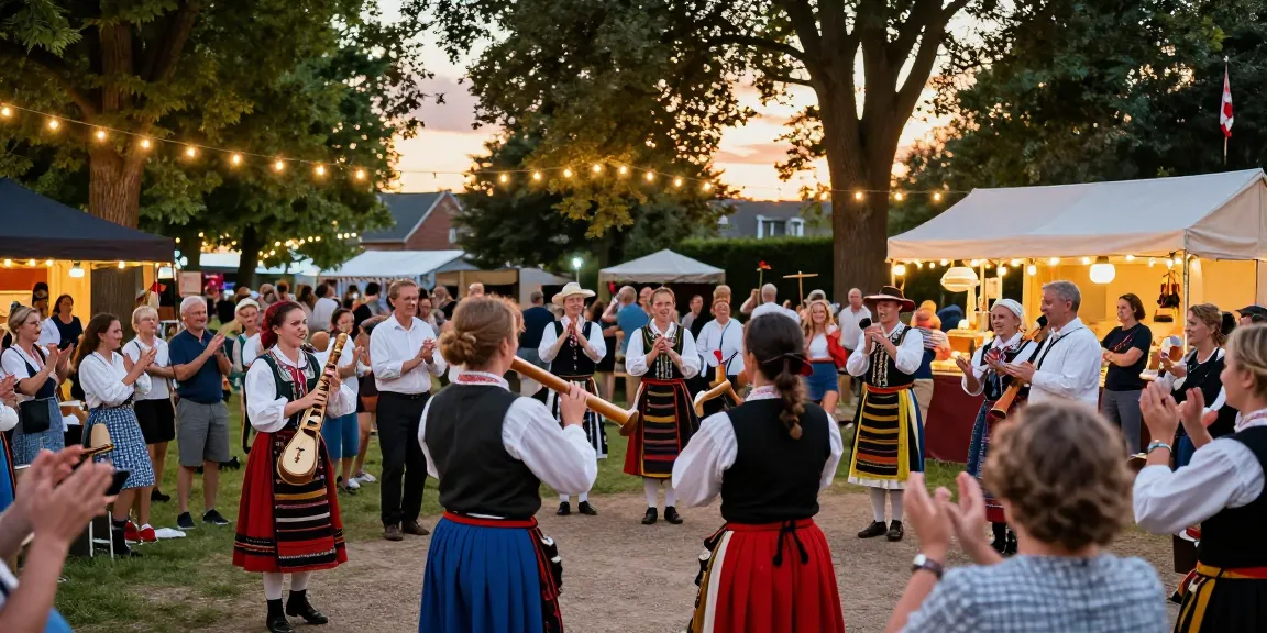 Cultural celebration highlighting M98 ล๊อตเว็บตรง 2026 with traditional Breton music, dance, and community spirit at an outdoor festival.