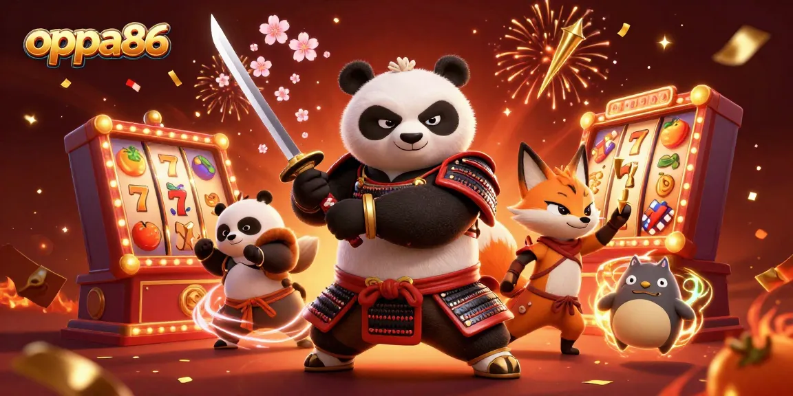 Experience the thrill of oppa86 with dazzling slot reels and vibrant characters in action.