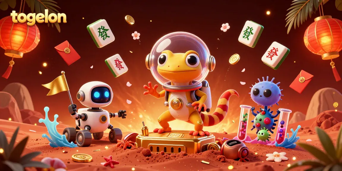 Engage with togelon’s vibrant gambling experience featuring lively characters in a 3D casino scene.