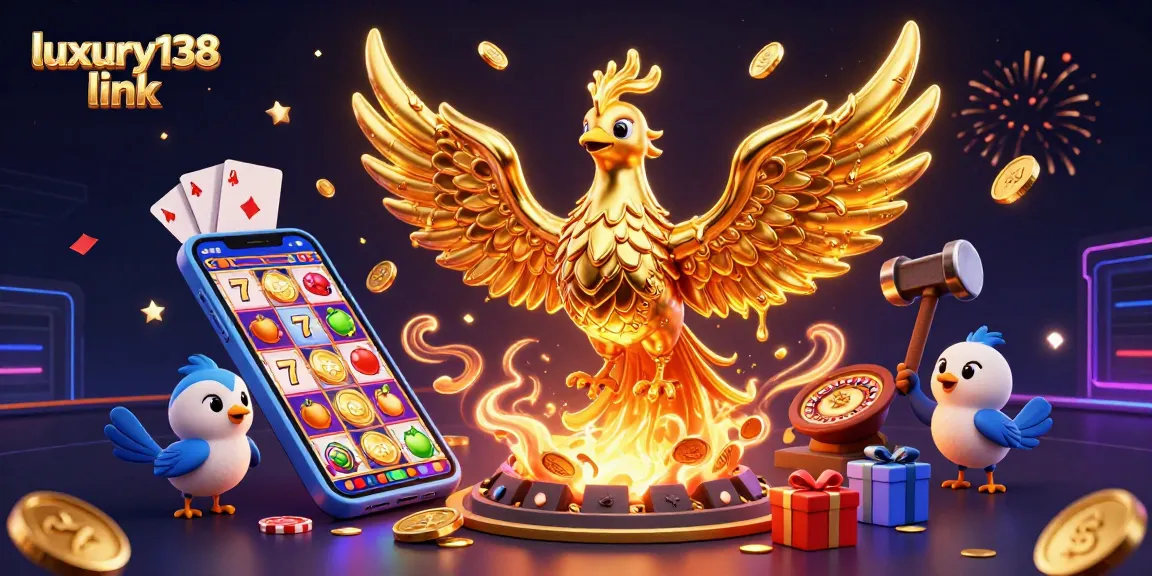 Permainan slot menarik dengan luxury138 link, menghadirkan jackpot dan buah simbol dalam ilustrasi ceria.