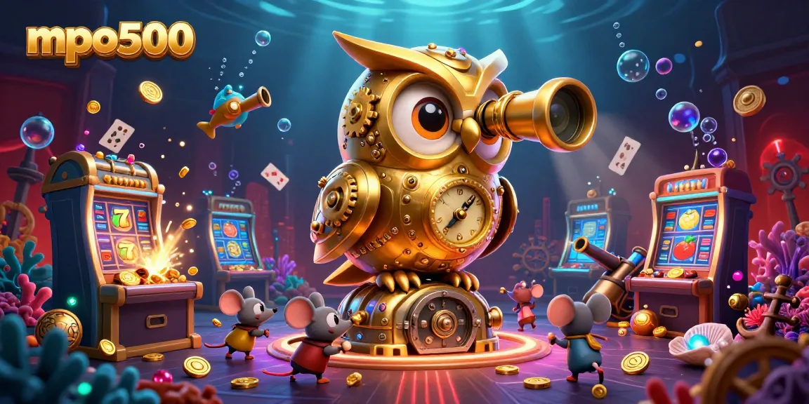 Spin the reels at mpo500 while enjoying premium dining experience in a vibrant casino scene.
