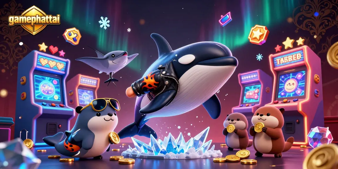 Experience gamephattai's excitement with a vibrant 3D illustration including animated sea creatures and casino elements.