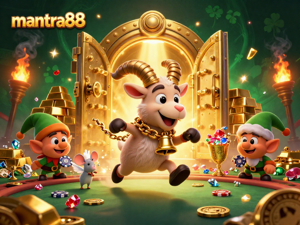 Experience the thrill of mania88 in a lively holiday-horror casino with vibrant characters and treasures.