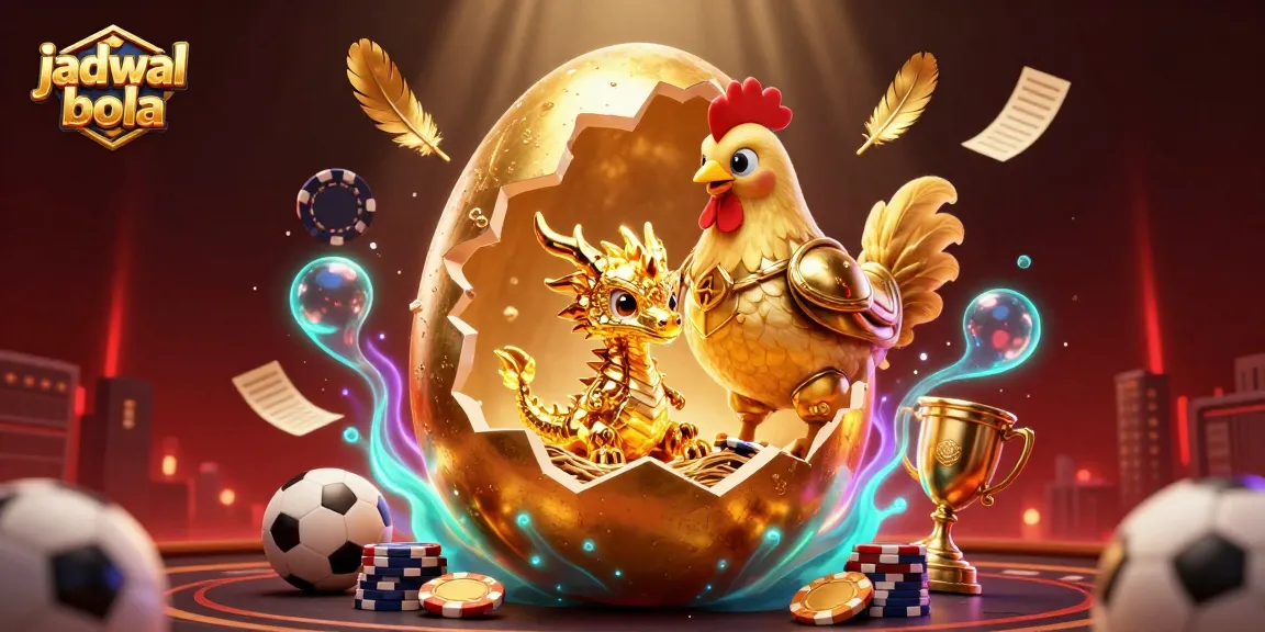 Engage with the jadwal bola scene showcasing a golden dragon and sports betting elements in vivid detail.