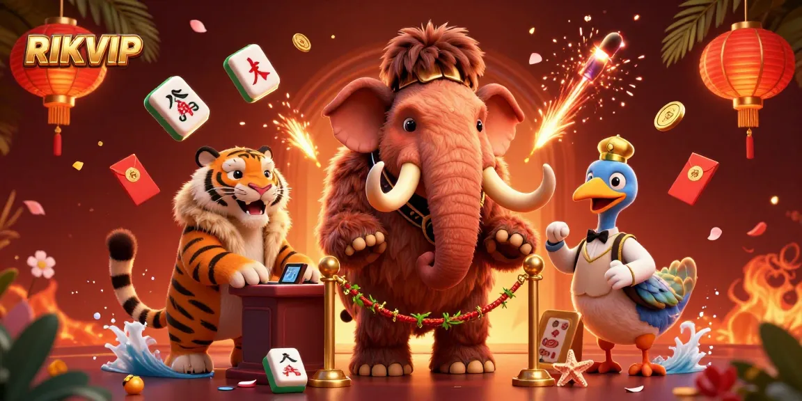 Experience the thrill at RIKVIP, where the 3D casino bouncer checks IDs while a VIP saber-tooth tiger enters.