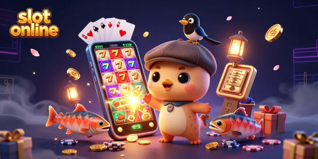 Spin vibrant slot online games with Nessie and friends amidst golden coins and jackpot reels.