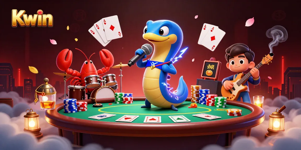 Kwin offers an exciting underwater casino experience with a vibrant DJ performance and poker action.