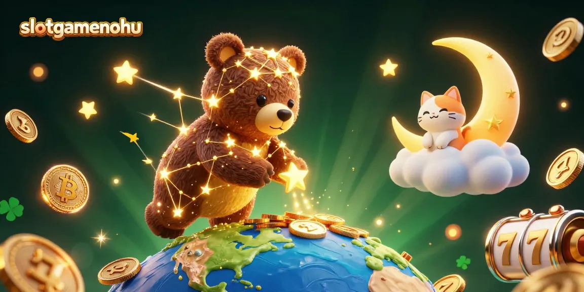 Experience the excitement of slotgamenohu through a vibrant 3D jackpot scene full of dynamic elements.