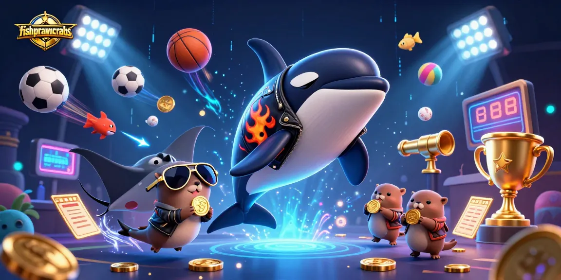 Experience thrilling fishprawncrabs action with vibrant sea creatures and dynamic betting elements in this vibrant casino scene