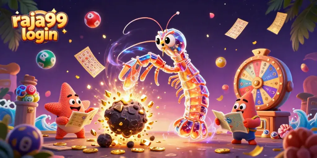 Experience exciting gameplay with raja99 login featuring animated casino elements and vibrant colors.