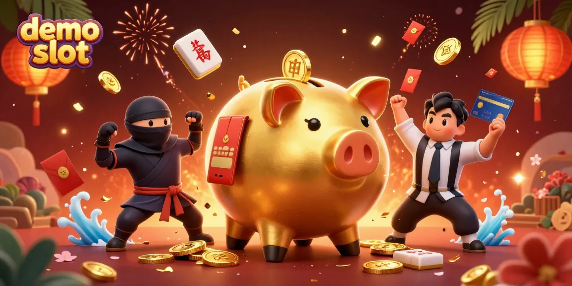 Play demo slot with exciting features in an ultra-detailed casino scene featuring animated characters.