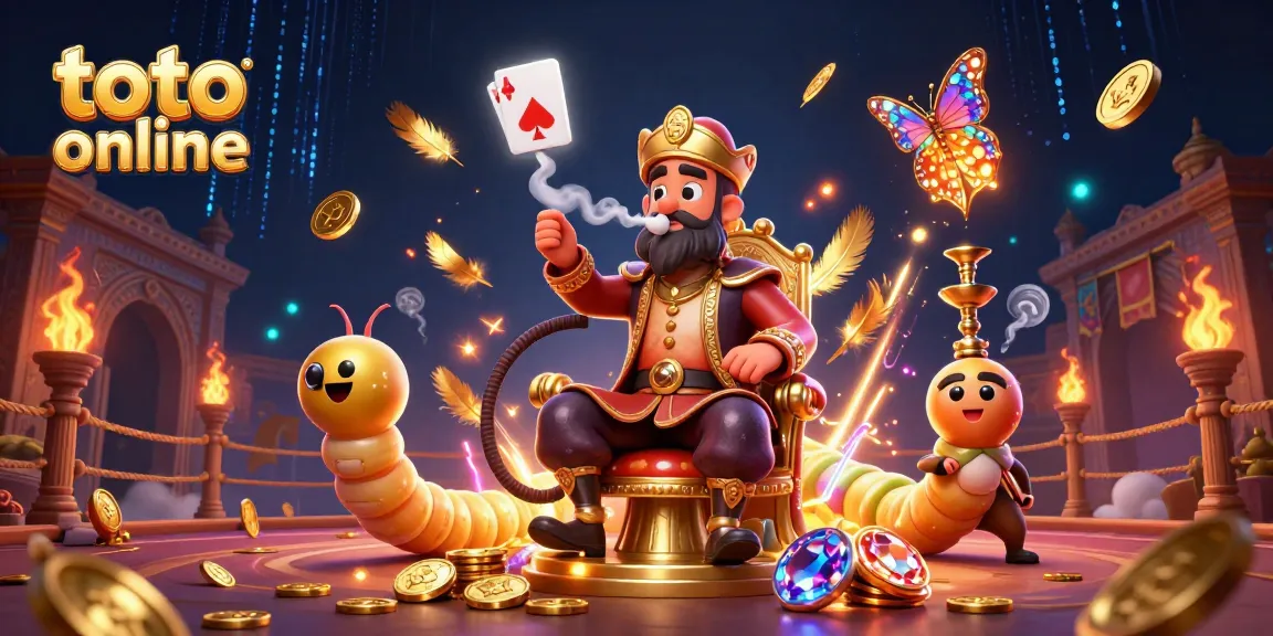 Mengalami keseruan bermain toto online di kasino dengan karakter menarik dalam ilustrasi 3D yang penuh warna.