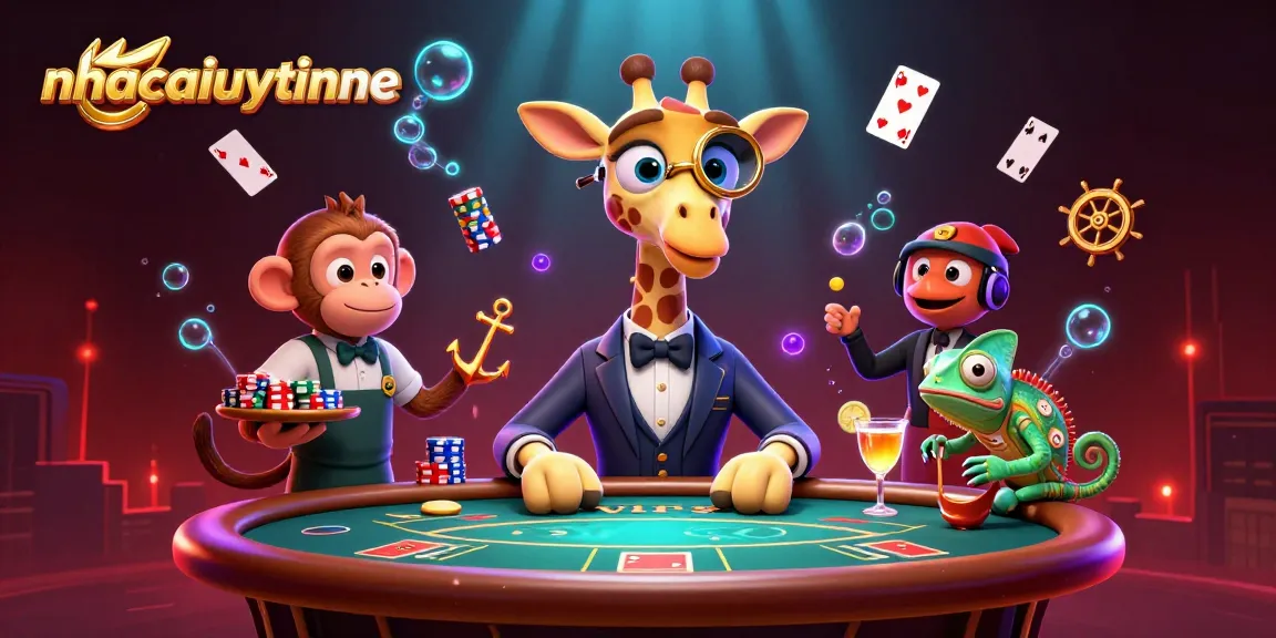 Engage with the online gaming experience at nhacaiuytinne featuring vibrant casino elements and characters.