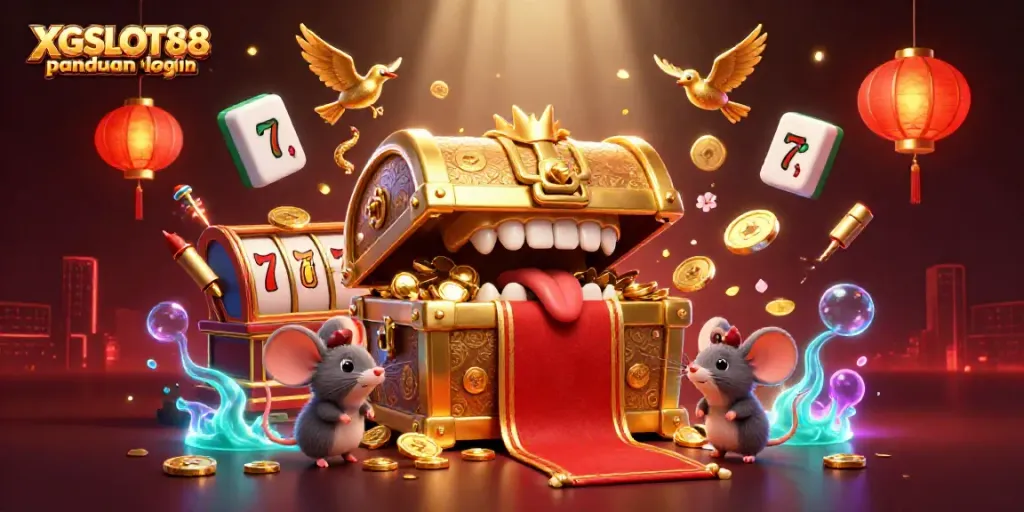 Permainan menarik di XGSLOT88 panduan login dengan keranjang harta karun mengundang pemain.