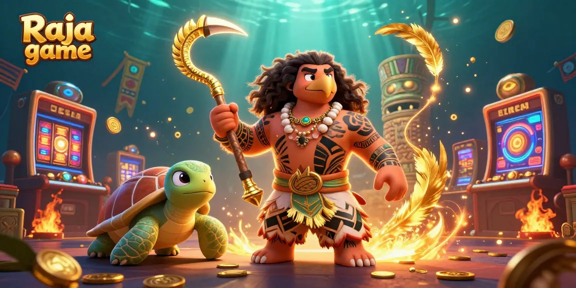 Experience thrilling gameplay with Raja game in a vibrant casino scene featuring dynamic characters and elements.