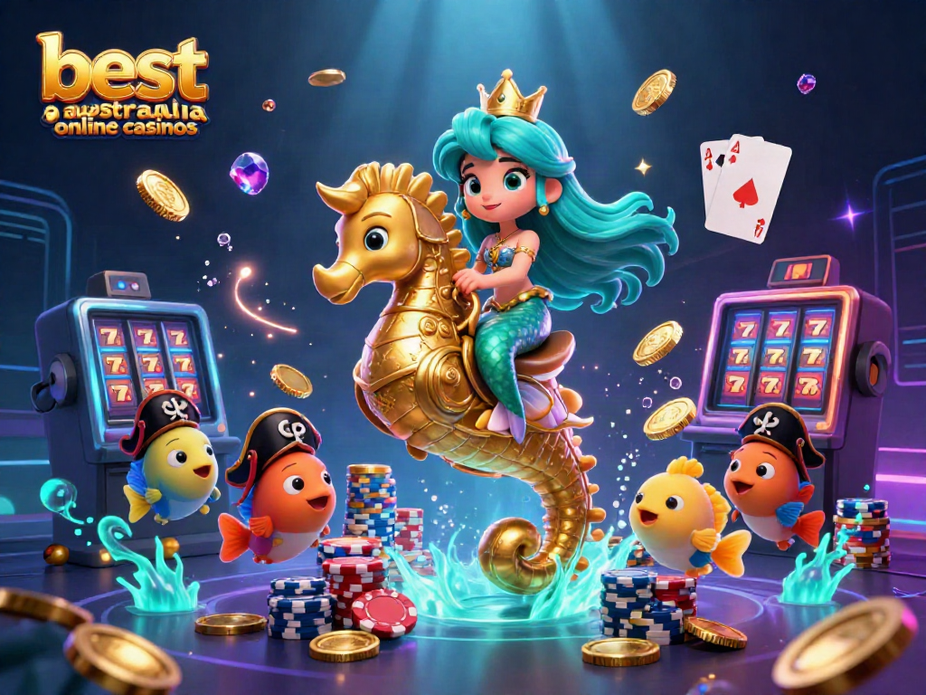 Experience the best Australia online casinos through this vibrant underwater casino scene.