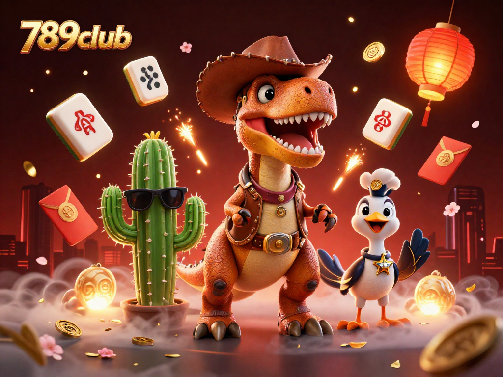 Engage in thrilling gameplay at 789club with unique characters and casino-themed elements illustrated richly.