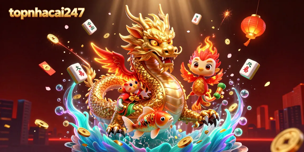Engaging gameplay at topnhacai247, showcasing thrilling luck with vibrant characters and casino symbols.