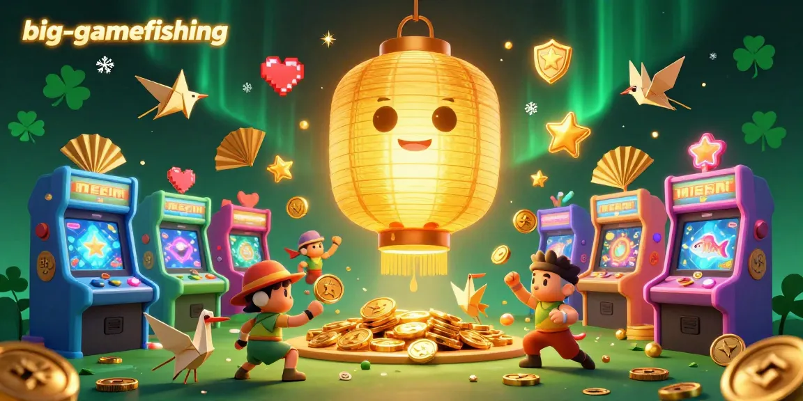 Engage with big-gamefishing in a vibrant casino setting featuring a golden lantern spirit and interactive game elements.