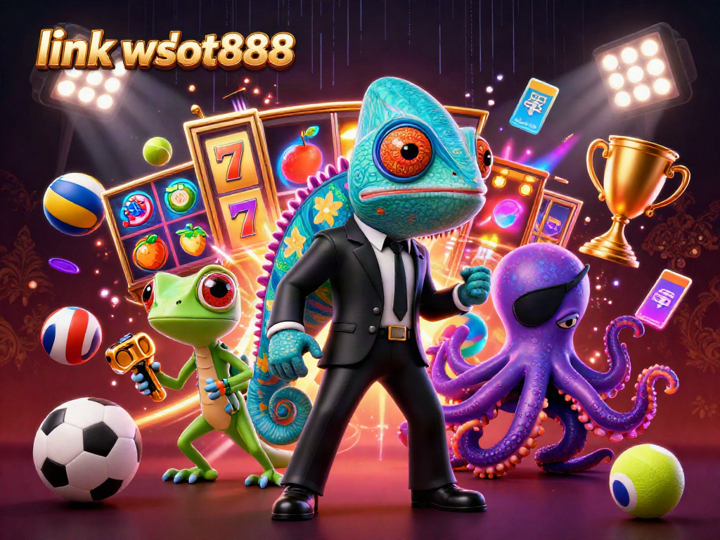 Mainkan slot dengan link wslot888, chameleon rahasia dan teman-temannya di kasino mewah.