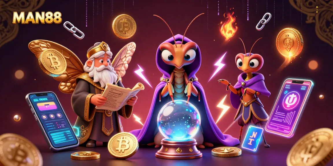 Experience MAN88's thrilling games and winning strategies with vibrant 3D characters and crypto elements.