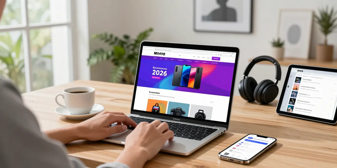 Explore M98 ล๊อตเว็บตรง 2026 with a focused shopper in a vibrant e-commerce workspace.