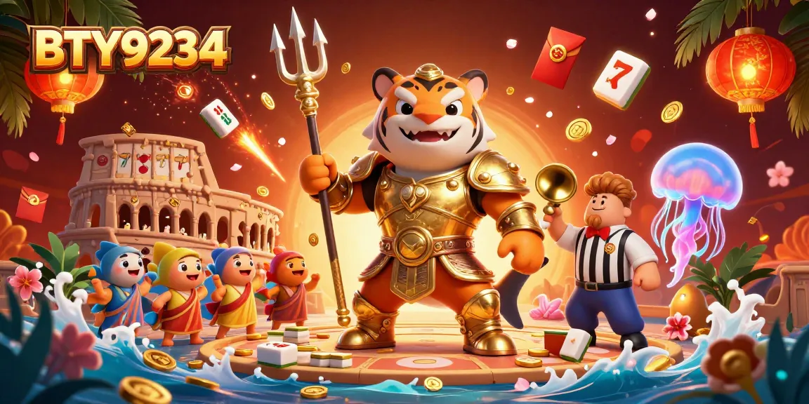 Engage with BTY9234 at the vibrant underwater casino arena with slots and lively characters.