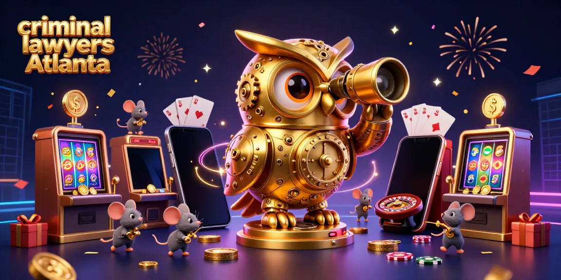 Engaging scene with criminal lawyers Atlanta showcasing dynamic casino elements and vibrant characters.