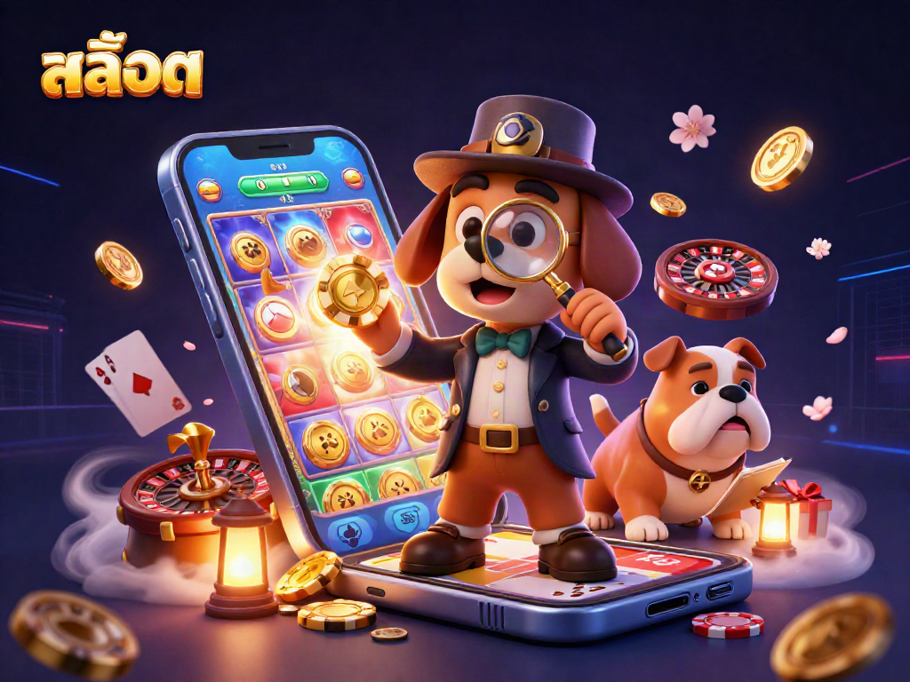 Engage in thrilling สล็อต gameplay with a detective duo uncovering poker clues and slot treasures.
