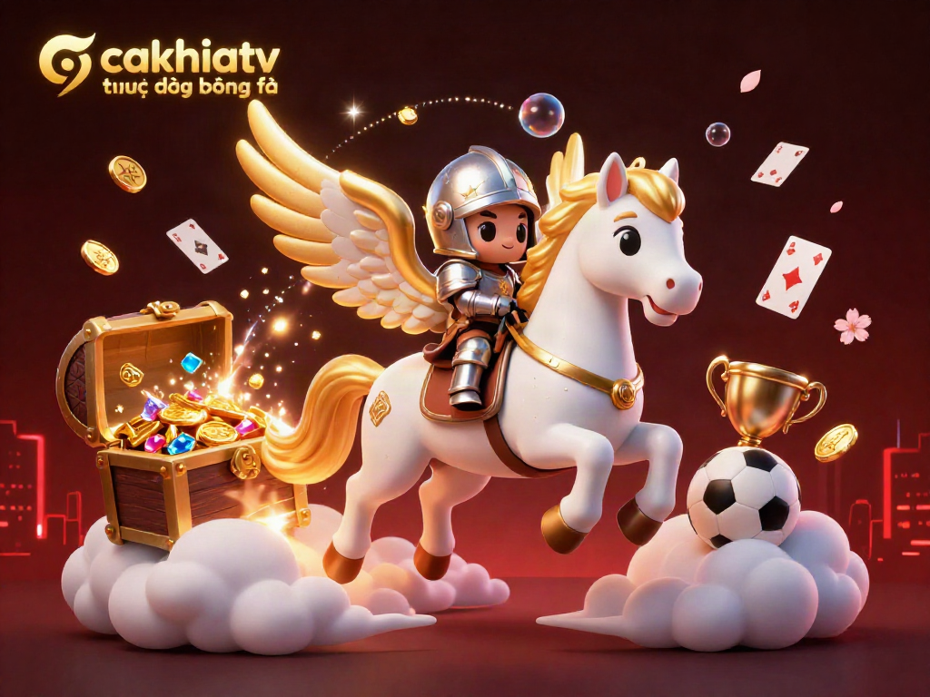 Experience cakhiatv trực tiếp bóng đá with a vibrant 3D scene featuring dynamic gaming elements and charming characters.