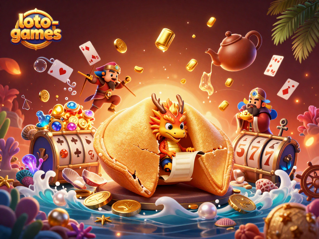 Loto-games features vibrant, captivating casino-themed 3D illustration showcasing luck and fortune.