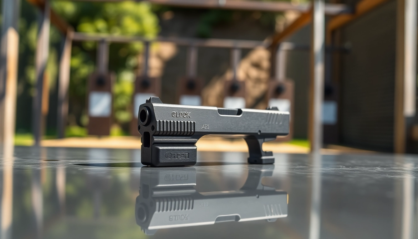 Examine an impressive glock 43x slide highlighting its design features and performance in a natural setting.