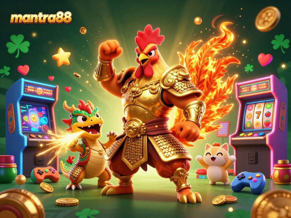 Experience thrilling moments at mantra88 with vibrant casino elements and heroic characters.
