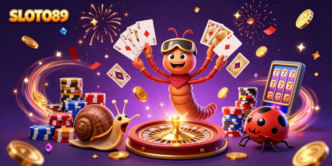 Experience excitement with SLOTO89's vibrant 3D casino scene showcasing thrilling gameplay and colorful characters.