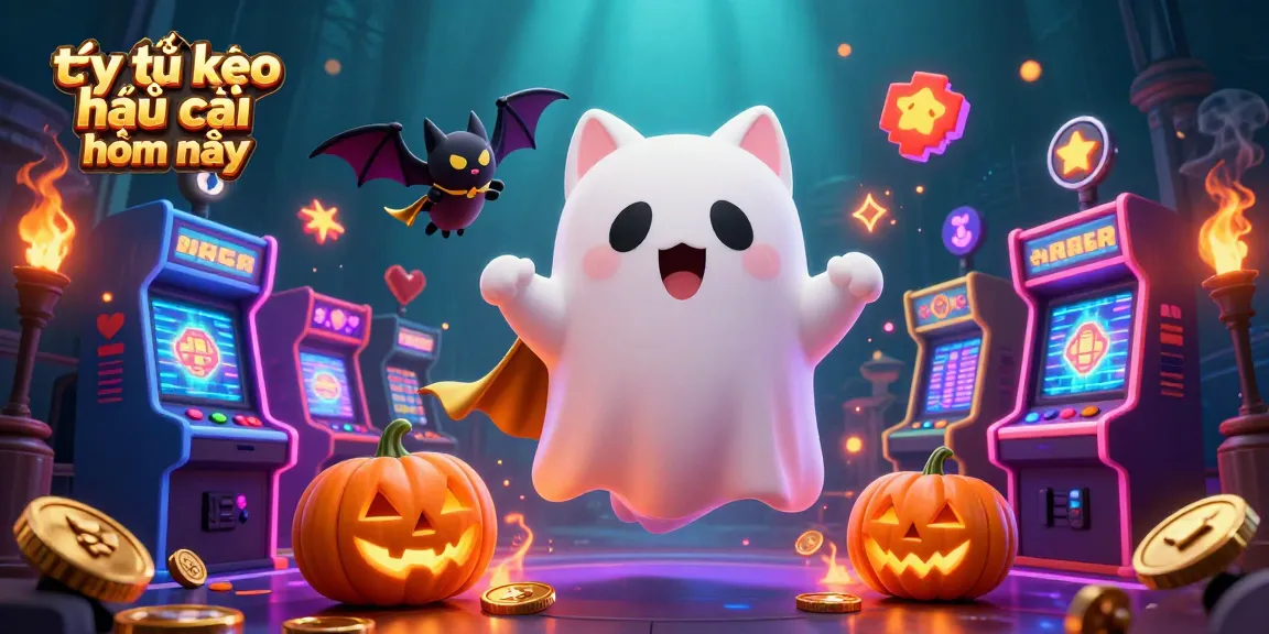 Engage with tỷ lệ kèo nhà cái hôm nay through a lively ghost cat and bat duo in a vibrant casino scene.