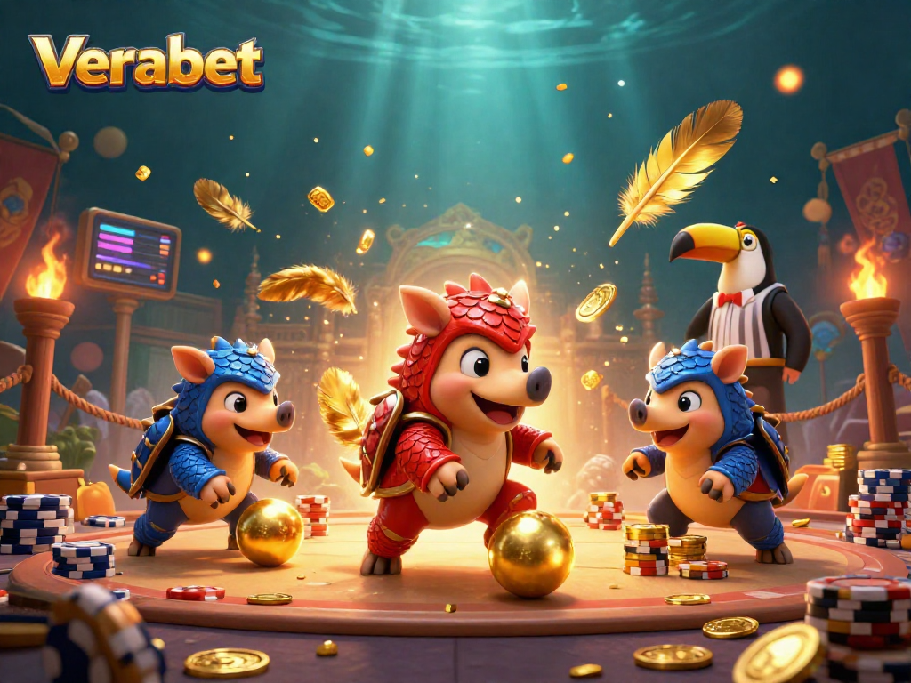 Experience thrilling gameplay with Verabet featuring spirited pangolins and vibrant casino elements.
